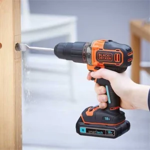 en solde BLACK+DECKER Perceuse à Percussion Sans Fil BDCHD18KST 10